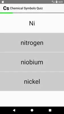 Chemical Symbols Quiz android App screenshot 3